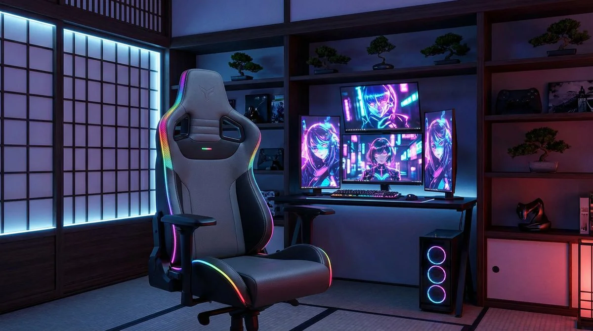 GTPlayer ゲーミングチェアで快適にプレイする様子